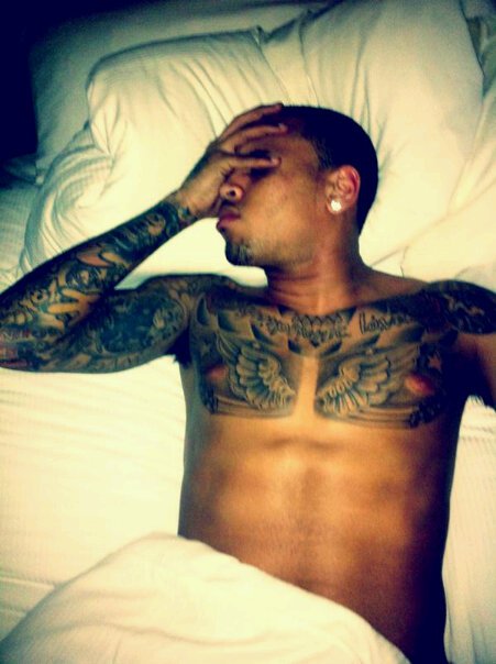 More Pics of Chris Browns Artful Tattoo Sleeves and Chest Tattoos – Celebrity Tattoos