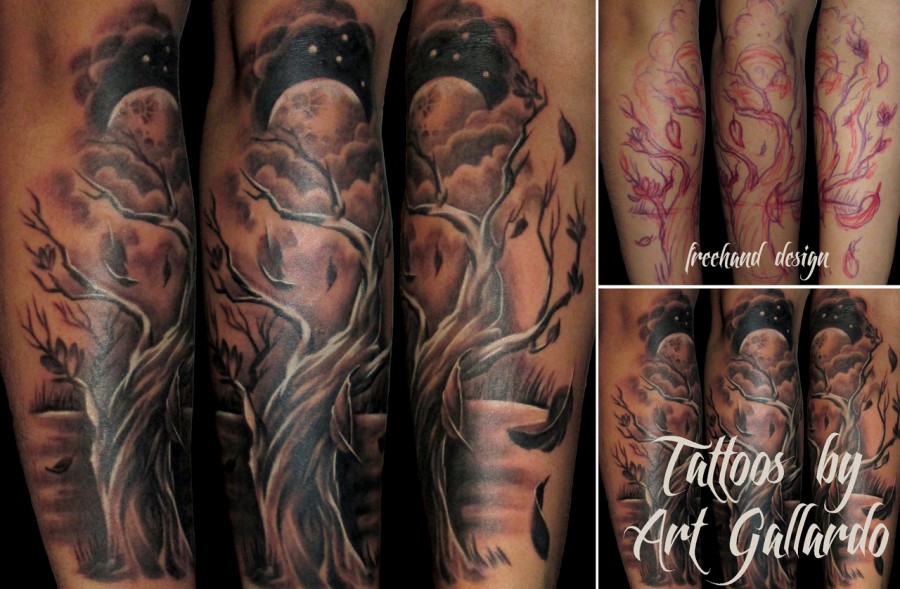 Art Clouds Gallardo Tattoo Design
