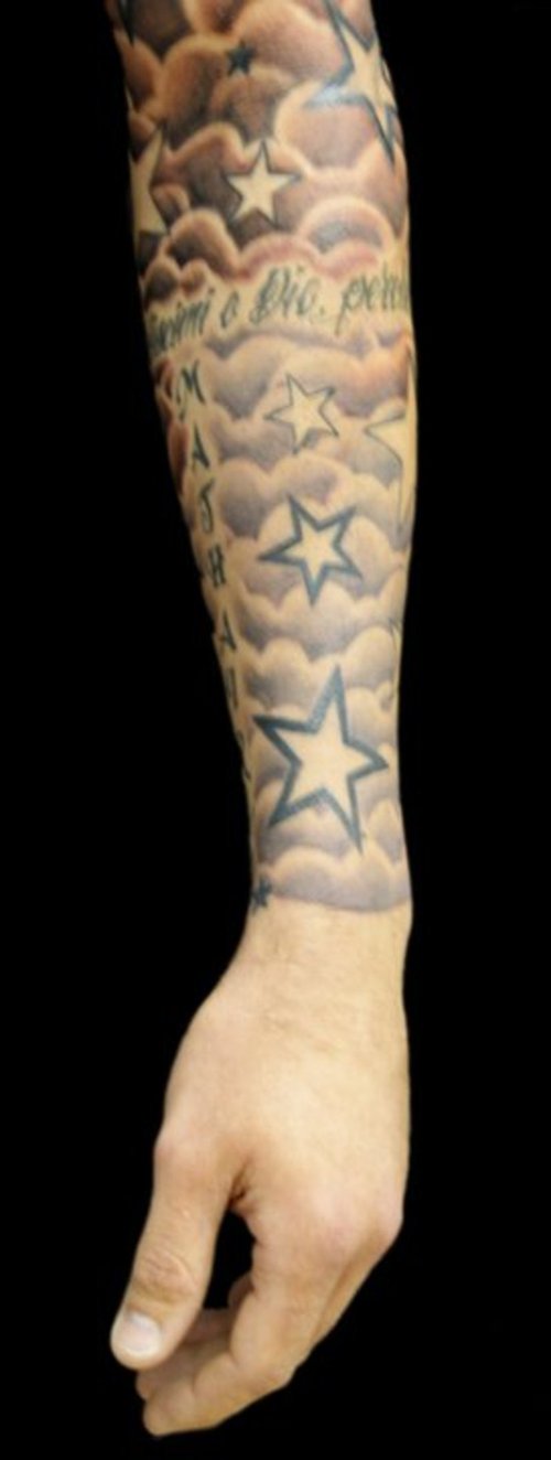 Cloud And Stars Art Tattoo Design TattooMagz › Tattoo Designs / Ink