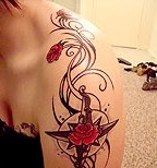Amazing Rose Tattoos Meaning on Shoulder
