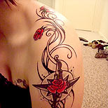 Amazing Rose Tattoos Meaning on Shoulder