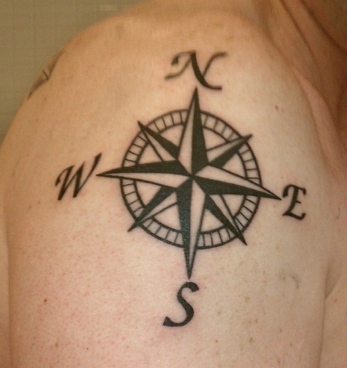 Compass Rose Tattoo Picture – Shoulder Tattoo Ideas