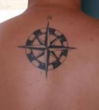 Upper Back Tattoos - Compass Tattoos Design