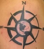 Prismatic Earth Compass Tattoo Ideas