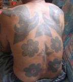 All Body Tattoos - Flower / Compass Tattoo Design