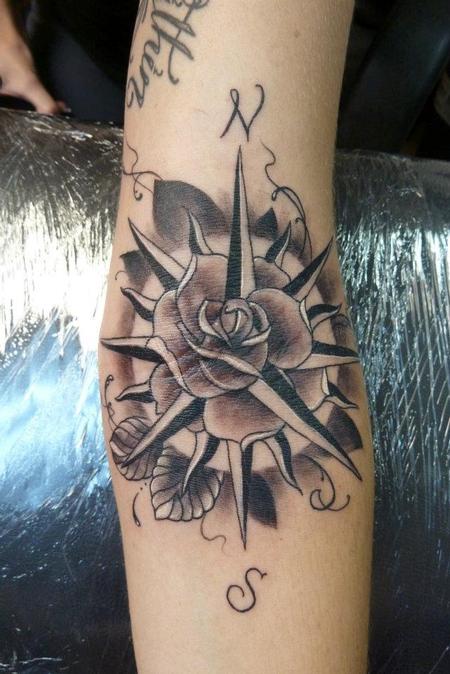 Forearm Compass Rose Tattoo Ideas