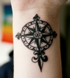 Temporary Tattoo Ideas - Compass Tattoo Design