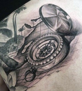 compass tattoos for men