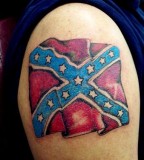 Beautiful Examples Of Flag Tattoo Designs