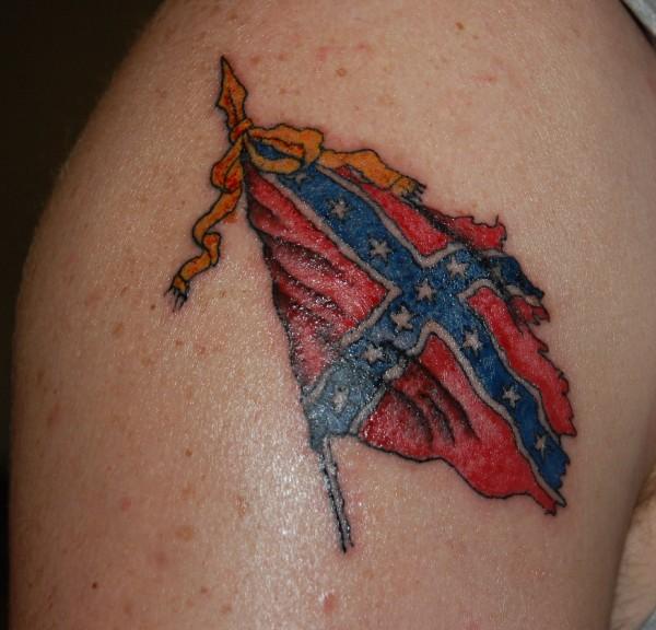 Confederate Flag Tattoo 2 At Toon Towne Photos From Jim Fisher