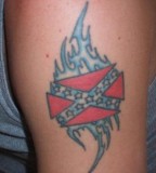 Confederate Flag Tattoos On Shouder Confederate Flag Designs