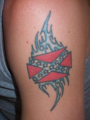 Confederate Flag Tattoos On Shouder Confederate Flag Designs