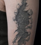 3D Brick Tattoo Design Art on Arm