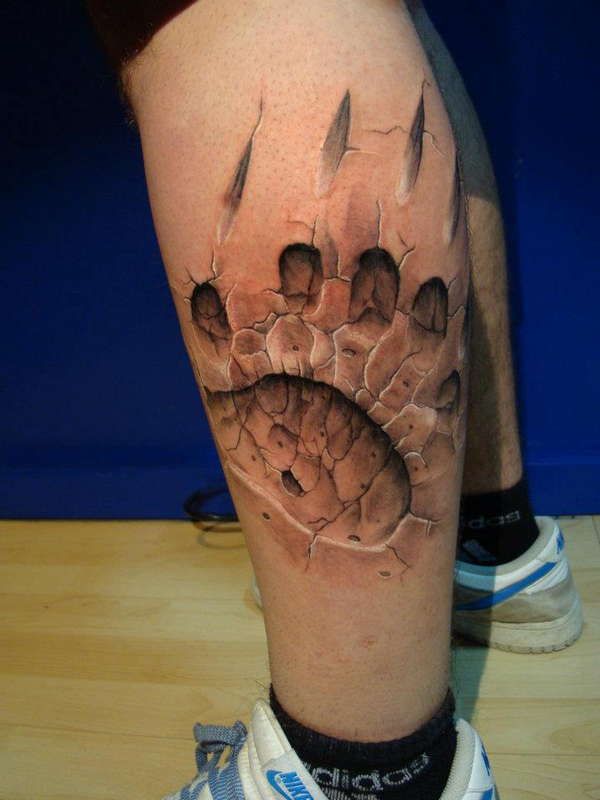 Awesome 3D Tattoo Art on Foot for Men