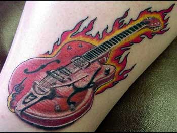 Anyone Love Their Guitar Tattoo Design