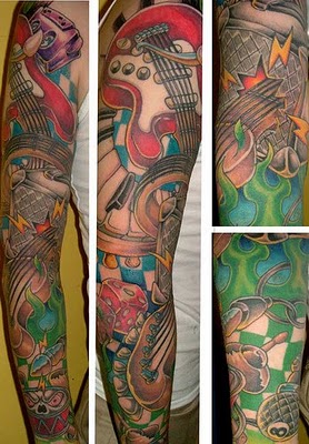 Exotic Guitar Gallery Tattoo Pictures