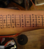Guitar Tattoo Stick On Body Tattoo Design Art Flash Pictures