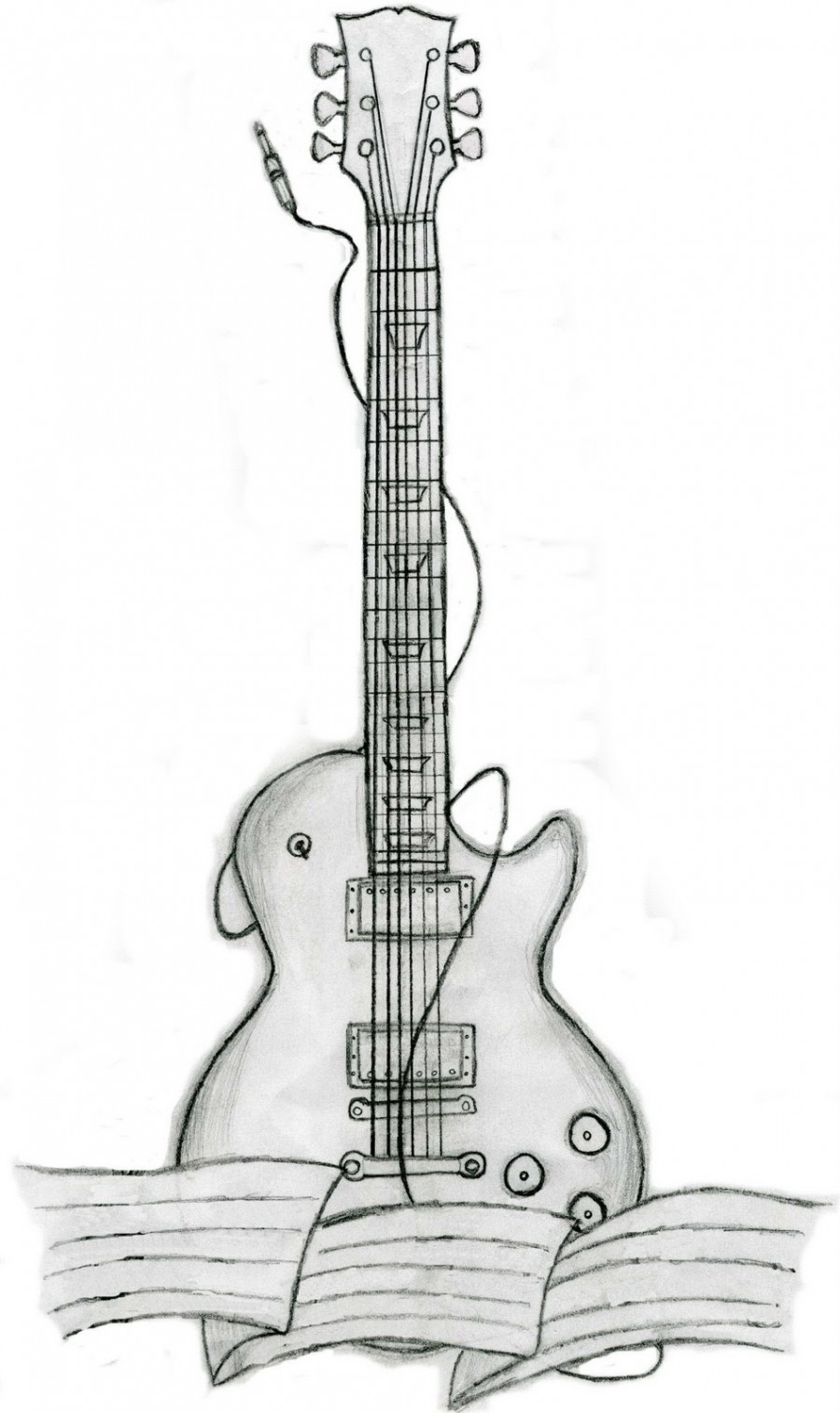 Great Guitar Tattoo Designs Ink Your Body Sketch