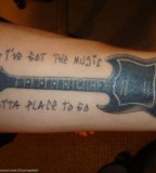 Tattoo Lyrics Rancid And Black Guitar Design
