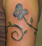 Swirly Flowers Armband Tattoos Designs - Flower Tattoos