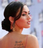 Megan Fox's Butterfly Quote Tattoo Design