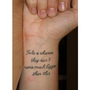 Girls Tattoo Quotes “Chances” Tattoo Design for Women