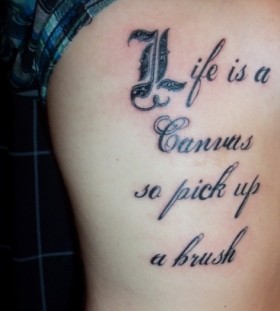Cool Quote Tattoo Side For Girls (NSFW)