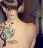 Tremendously Cool Quote with Drawing Tattoos For Girls