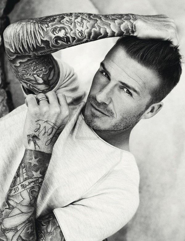 Celeb David Beckham Full Arm Tattoos