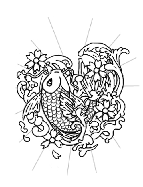 Japanese Koi Fish Tattoo Design Idea