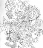 Dragon Koi Fish Tattoo Design 
