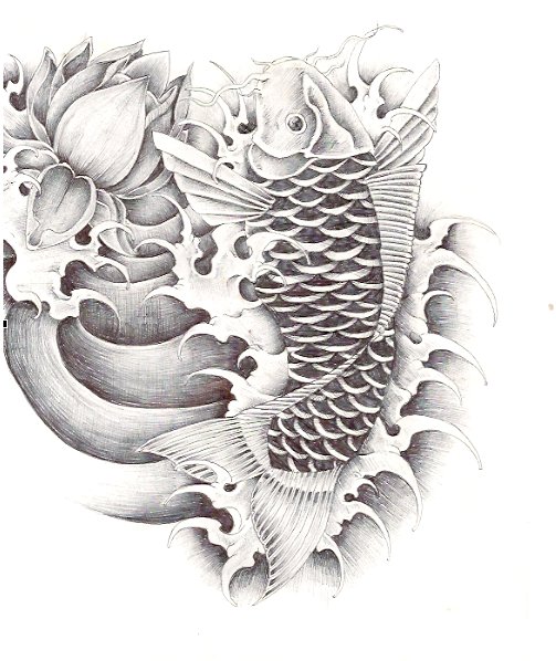 Beautiful Koi Fish Tattoo Design Idea