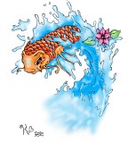 Orange Koi Coy Fish Tattoo Design Sketch by Girfreak8 On Deviantart