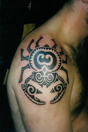 crab tribal tattoo