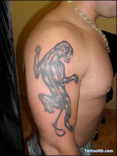 Crawling Panther Sleeve Tattoo Artwork