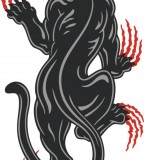Panther Crawling And Scratching Tattoo Sample