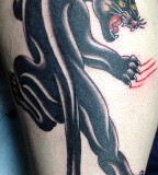 Awesome Panther Flash Tattoo 