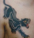 Dashing Crawling Black Panther Tattoos