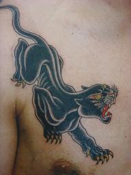 Dashing Crawling Black Panther Tattoos