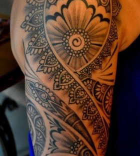 creative flower tattoo