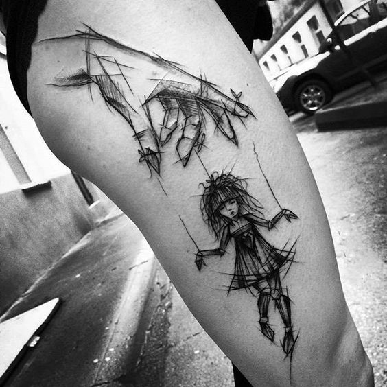 creative work by Inez Janiak puppet tattoos for women