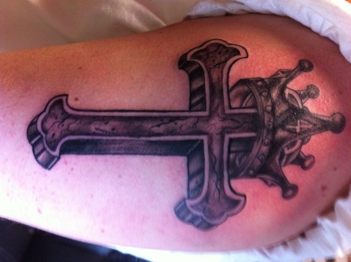 Best Cross Amp Crown Tattoo Pictures