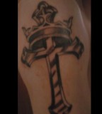Cross With Crown Cross Tattoo