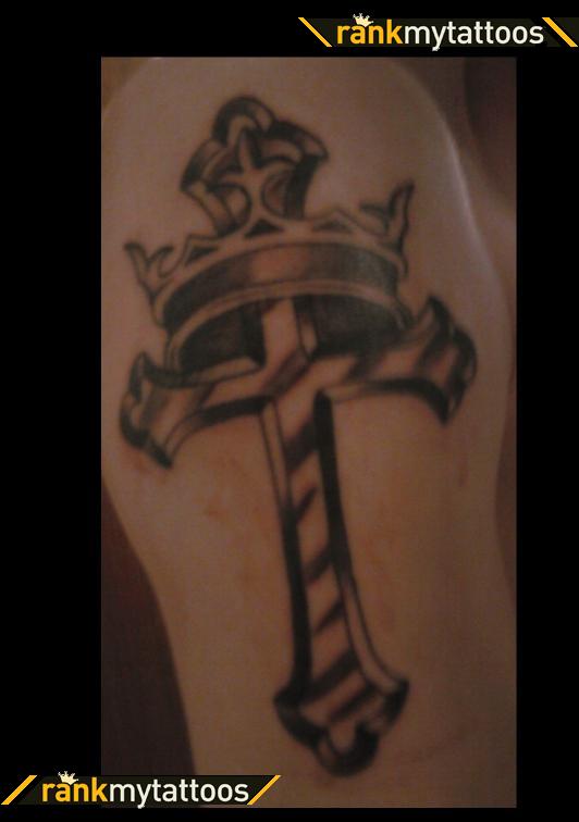 Cross With Crown Cross Tattoo