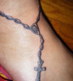 Beauty Cross Tattoos For Women's Foot