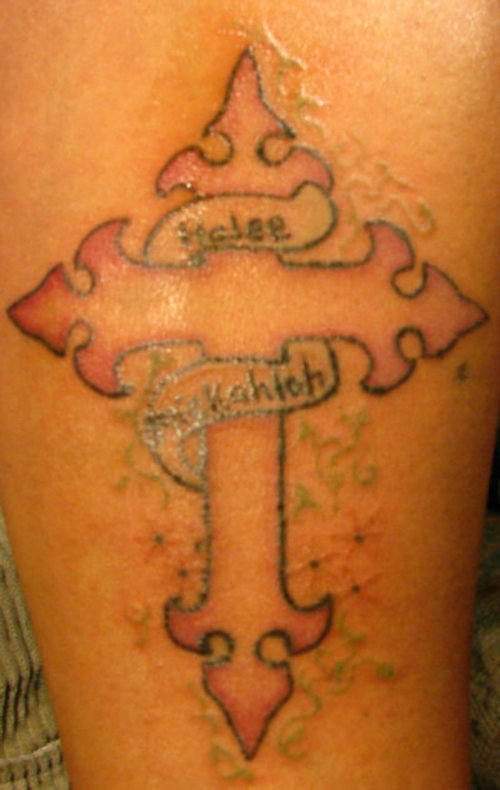 Cross With Girl Names  Tattoo Picture At Checkoutmyink
