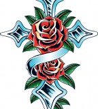 Cross And Rose Tattoos Meaning Of God