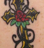 Cross Wrose  Tattoo Picture Cover Up Design