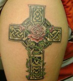 Tatto Design Of Rose Tattoos Celtic Cross Cover Up Design