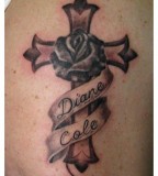Tattoos Pennsylvania Cross And Rose Tattoo For Girls